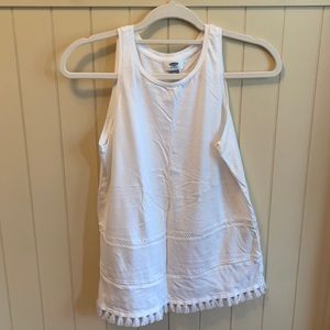 Old Navy white boho tank top
